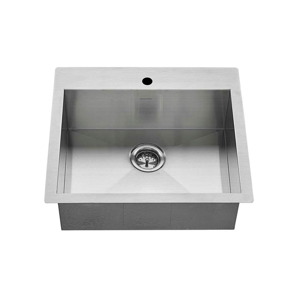 American Standard Edgewater® 25 x 22-Inch Stainless Steel 1-Hole Undermount Single Bowl Kitchen Sink