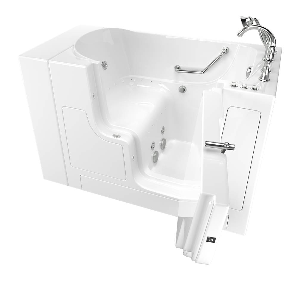 American Standard Gelcoat Premium Series 30 in. x 52 in. Outward Opening Door Walk-In Bathtub with Air Spa and Whirlpool system