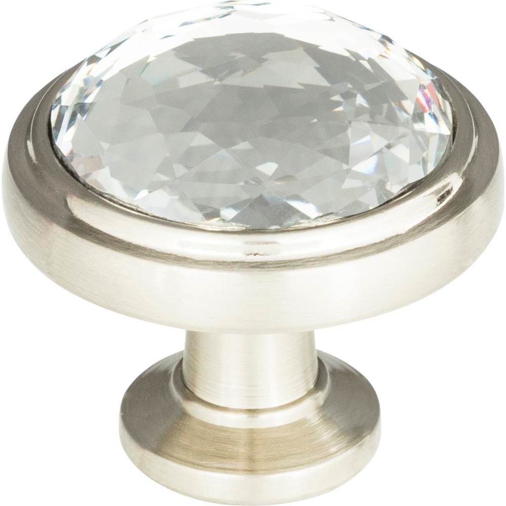 Atlas Legacy Crystal Round Knob 1 5/16 Inch Brushed Nickel