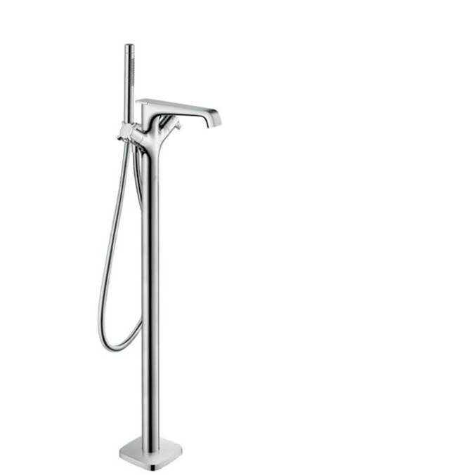 Axor Citterio E Thermostatic Freestanding Tub Filler Trim with 1.75 GPM Handshower in Matte Black