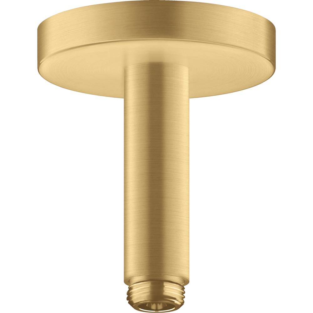Axor ShowerSolutions Extension Pipe for Ceiling Mount, 4'' in Brushed Gold Optic