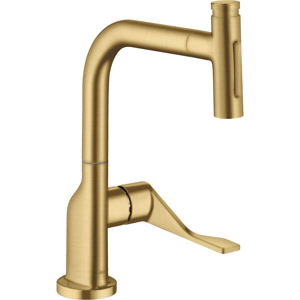 Axor Citterio  Kitchen Faucet Select 2-Spray Pull-Out, 1.75 GPM in Brushed Gold Optic