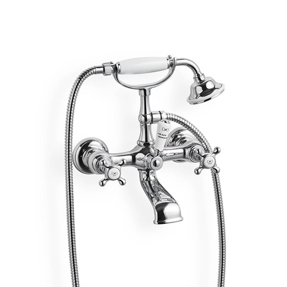 Devon & Devon Bath Shower Mixer - Wall Mounted With Hose And Handset