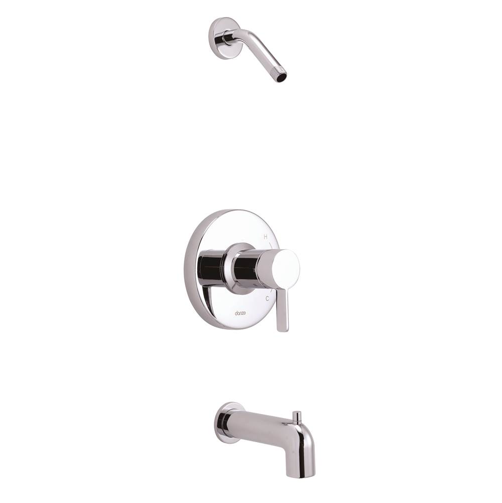 Gerber Plumbing Amalfi 1H Tub & Shower Trim Kit & Treysta Cartridge w/ Diverter on Spout Less Showerhead Chrome