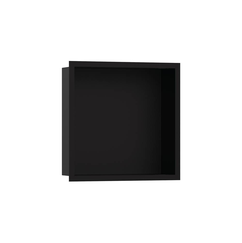Hansgrohe XtraStoris Individual Wall Niche Matte Black with Design Frame 12''x 12''x 4'' in Matte Black