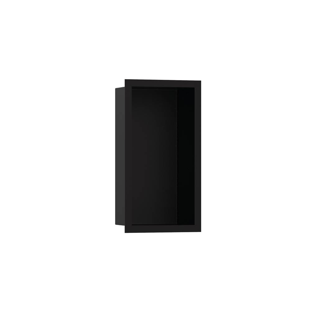 Hansgrohe XtraStoris Individual Wall Niche Matte Black with Design Frame 12''x 6''x 4'' in Matte Black