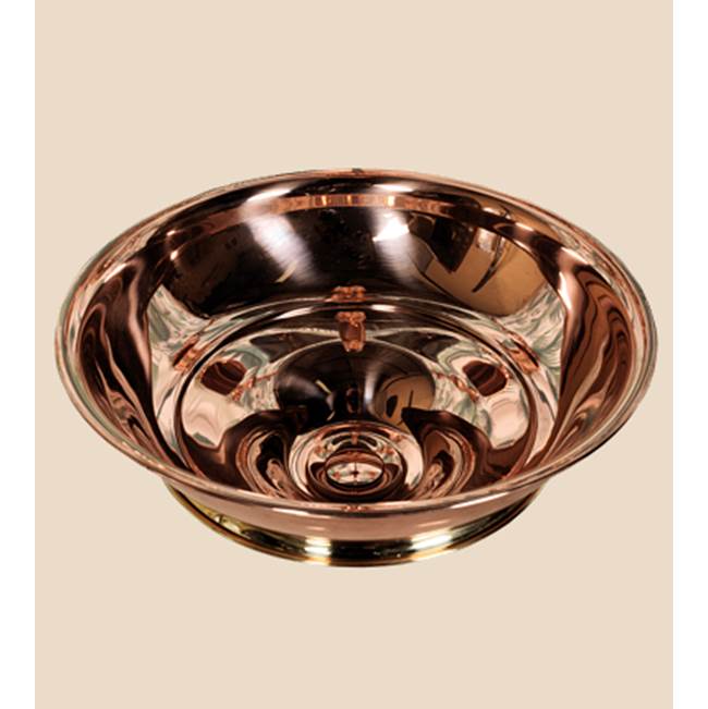 Herbeau Copper and Brass Vessel Bowl in Polished Brass