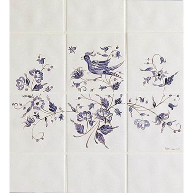 Herbeau ''Duchesse'' Nine Tile Pattern Set in Moustier Rose