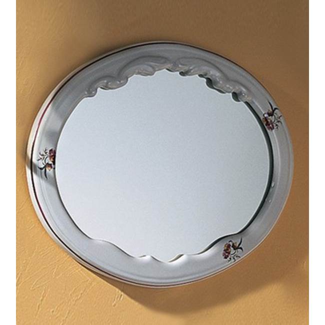 Herbeau Oval Mirror in Sceau Bleu
