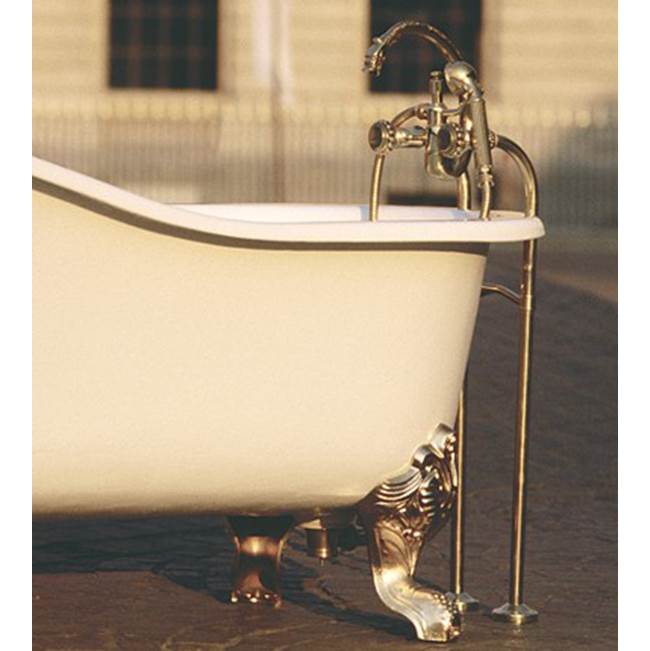 Herbeau ''Pompadour'' Free-Standing Adduction Pipes With Universal Bracket 1 1/2'' in Polished Brass