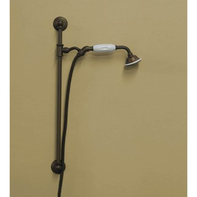 Herbeau ''Royale'' Slide Bar with Personal Hand Shower in Old Silver