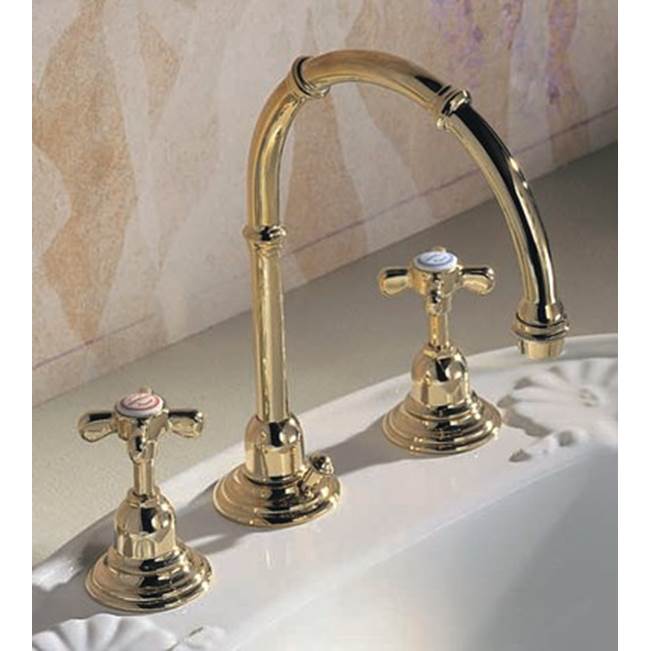 Herbeau ''Royale'' High Arc Lavatory Set in French Weathered Brass