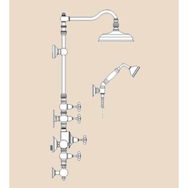 Herbeau ''Royale'' Exposed Thermostatic Shower in Polished Nickel
