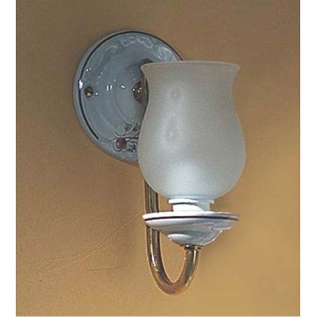 Herbeau Wall Light in Choice of Any Handpainted Pattern, Brushed Nickel Hardwarel