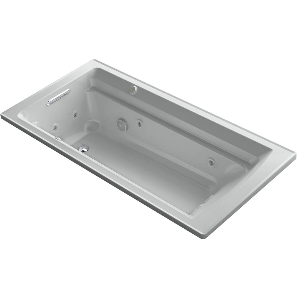 Kohler Archer® 72'' x 36'' drop-in Heated BubbleMassage™ air bath and whirlpool