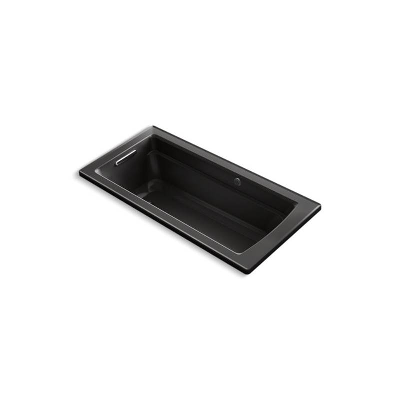 Kohler Archer® 66'' x 32'' drop-in bath with Bask® heated surface and end drain