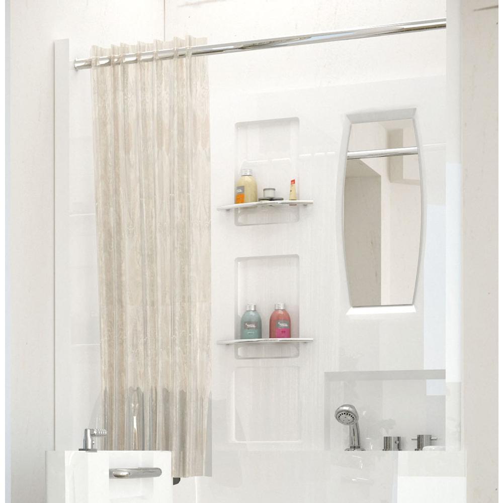 Meditub MediTub Shower Enclosure 31 x 40  3-Piece Walk-In Bathtub Surround in White
