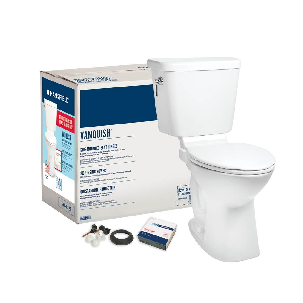 Mansfield Plumbing Vanquish 1.6 Elongated SmartHeight Complete Toilet Kit
