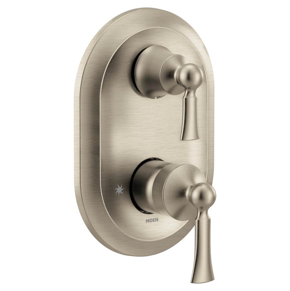 Moen Wynford M-CORE 3-Series 2-Handle Shower Trim with Integrated Transfer Valve in Brushed Nickel (Valve Sold Separately)
