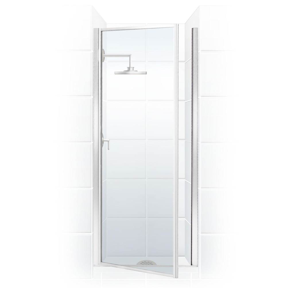 Mustee And Sons Pivot Door with Clear Glass, 32'', Chrome