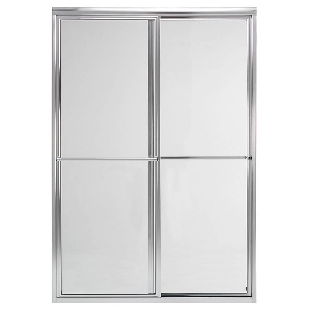 Mustee And Sons Bypass Shower Door with Clear Glass, 60'', Chrome