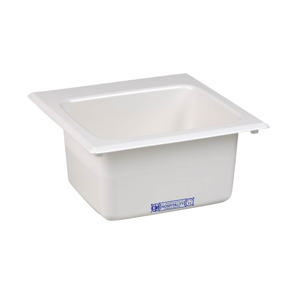 Mustee And Sons Bar Sink, 15''x15'', White