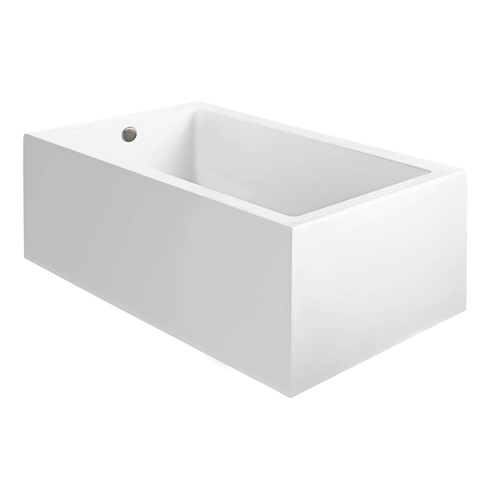 MTI Baths Andrea 21A Acrylic Cxl Sculpted 1 Side Air Bath - White (54X42.125)