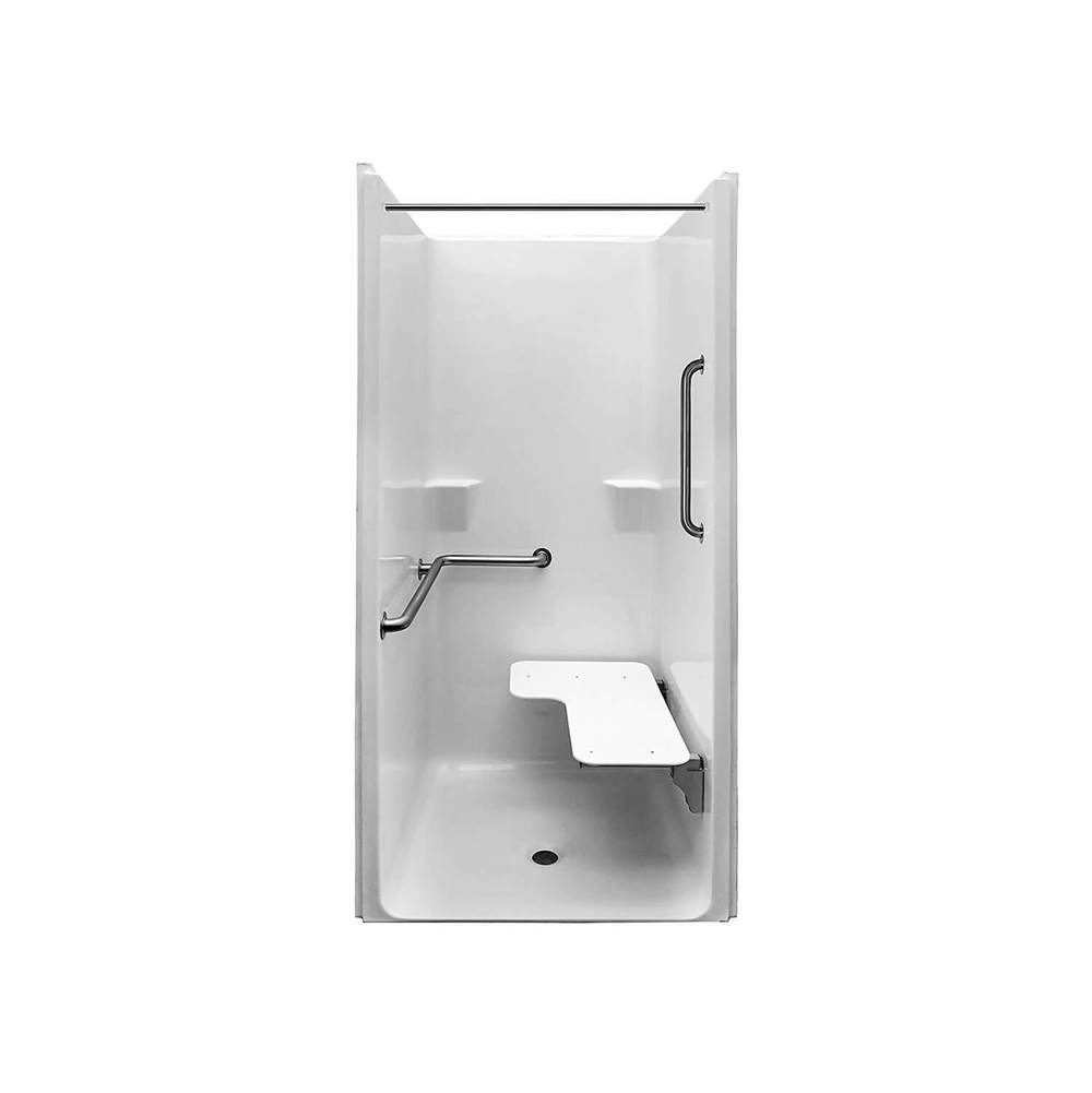 Maax MX QSI-3682-BF 0.625 in. RRF AcrylX Alcove One-Piece Shower in White