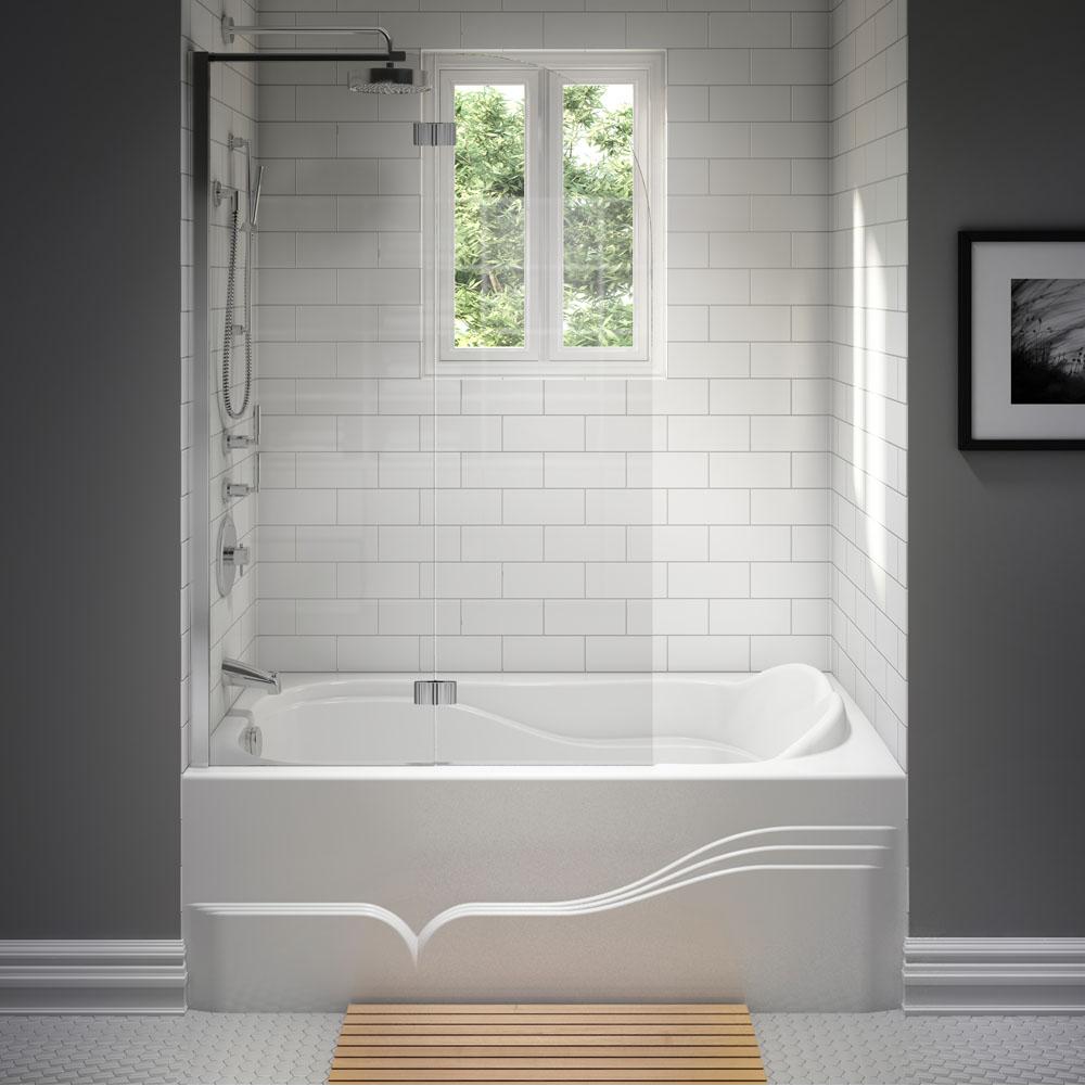 Neptune DAPHNE bathtub 32x60 with Tiling Flange and Skirt, Left drain, Activ-Air, Biscuit