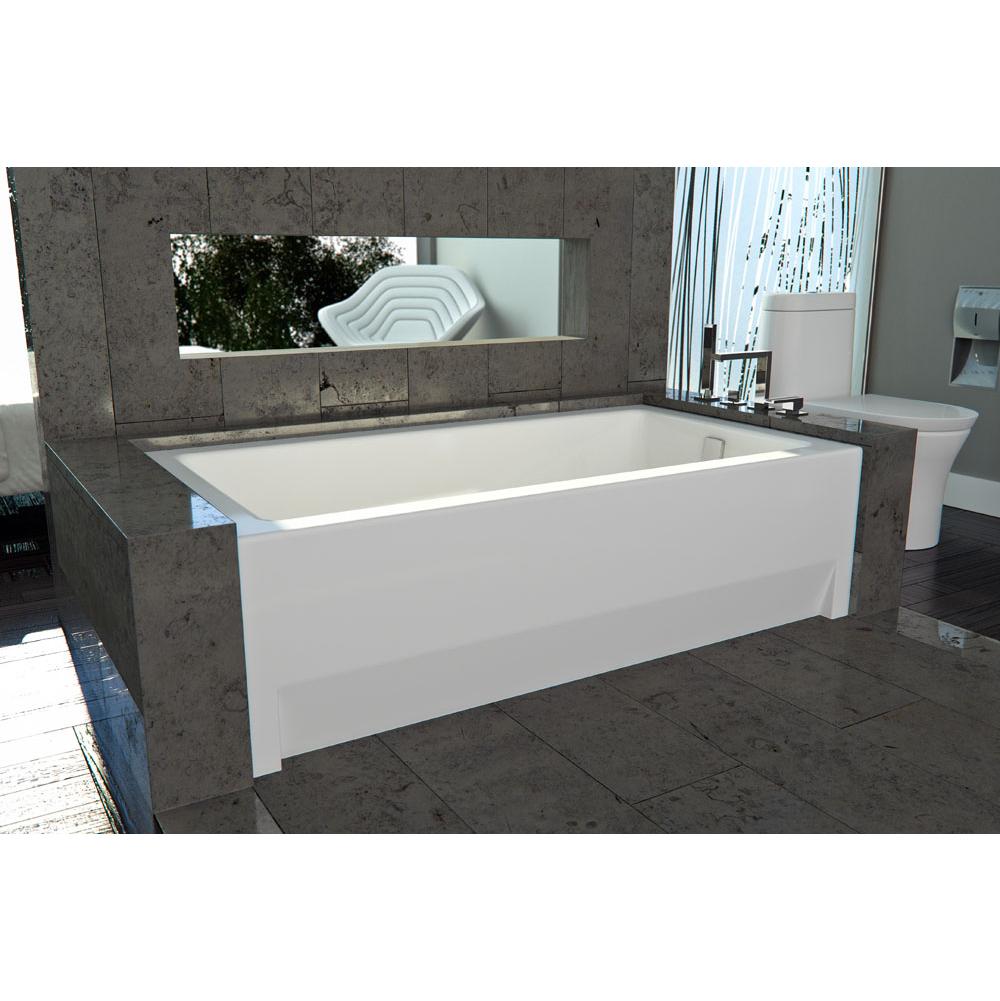 Neptune ZORA bathtub 36x66 with Tiling Flange and Skirt, Right drain, Black