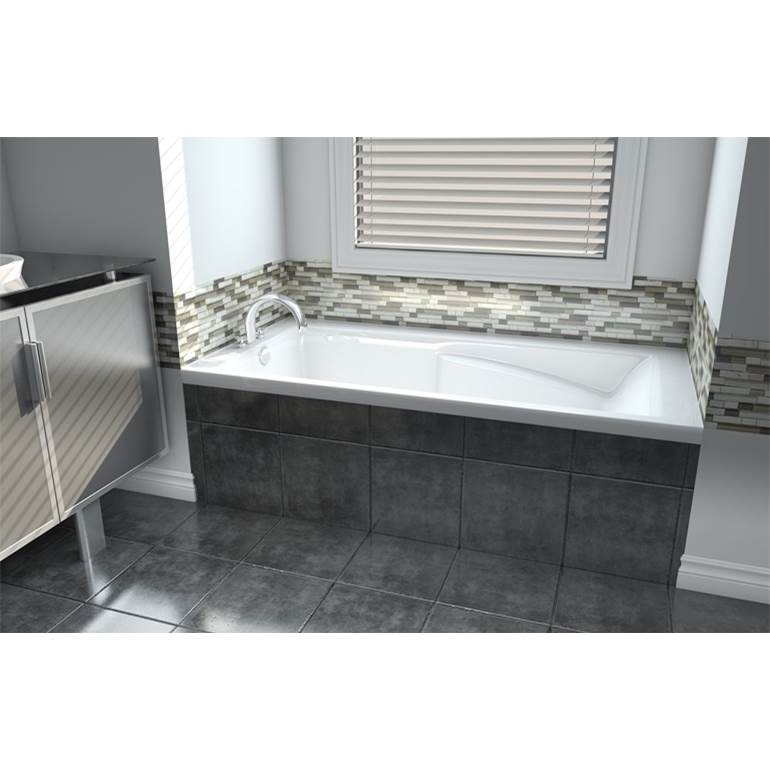 Oceania Baths Suite 2 Sides 66 x 31, Soaking Bathtub, Glossy White