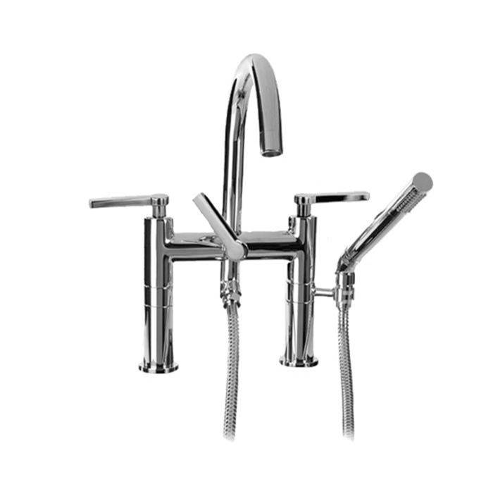 Sigma Contemporary Deckmount Tub Filler With Handshower Capella Chrome .26
