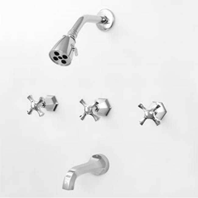 Sigma 3 Valve Tub & Shower Set Trim (Includes Haf And Wall Tub Spout) Mallorca Polished Nickel Pvd .43