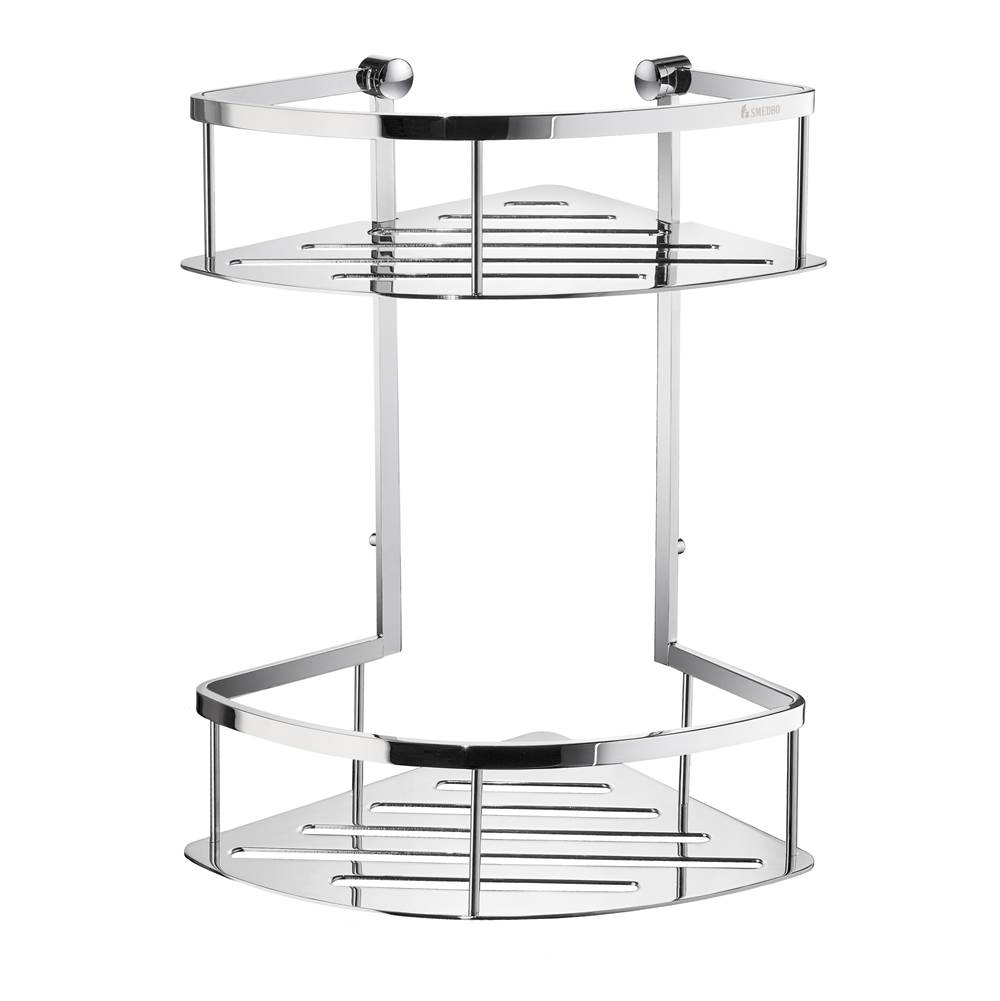 Smedbo Sideline Design Corner Shower Basket Double