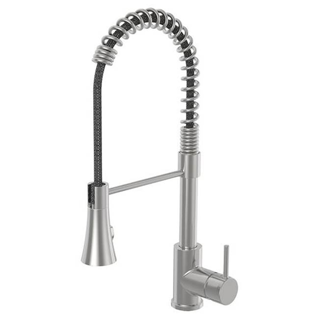 Symmons Dia Single-Handle Pull-Down Spring Kitchen Faucet in Stainless Steel (2.2 GPM)