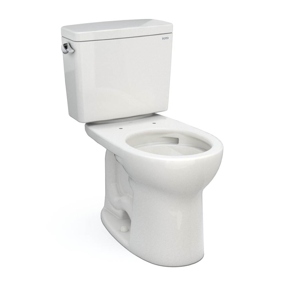 TOTO Toto® Drake® Two-Piece Round 1.6 Gpf Universal Height Tornado Flush® Toilet With Cefiontect®, Colonial White
