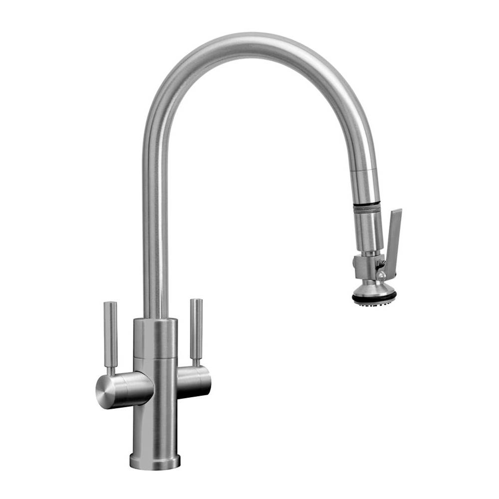 Waterstone Modern 2 Handle Plp Pulldown Faucet - Angled Spout - Lever Sprayer