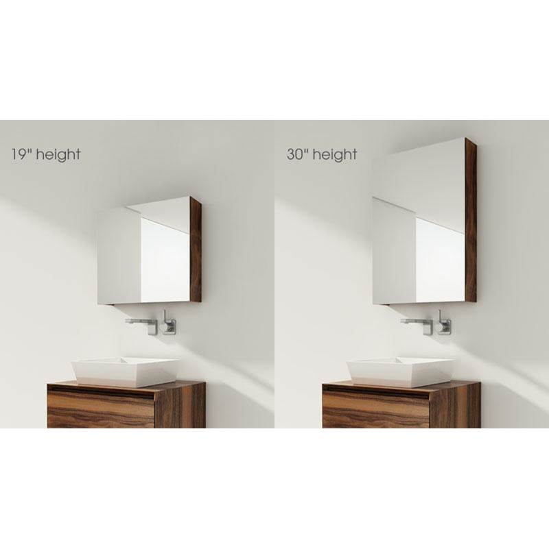 WETSTYLE Furniture ''M'' - Mirrored Cabinet 70 X 19-1/8 Height - Oak Black